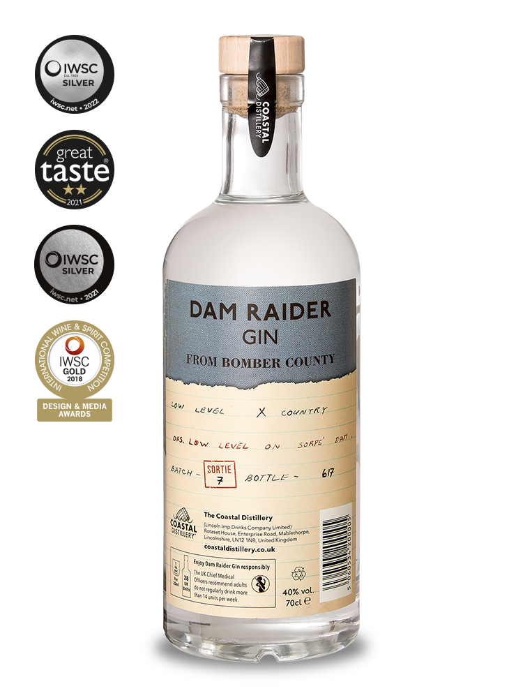 Dam Raider Gin 70cl rear